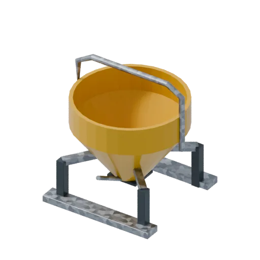 Concrete skip, 3D model preview