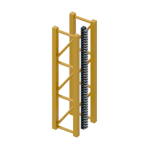 Material hoist mast, 3D model preview
