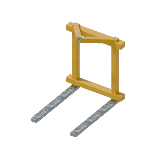Pallet fork, 3D model preview