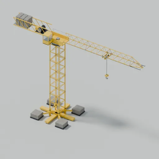 Tower crane (Tower cranes and lifting), rendered preview