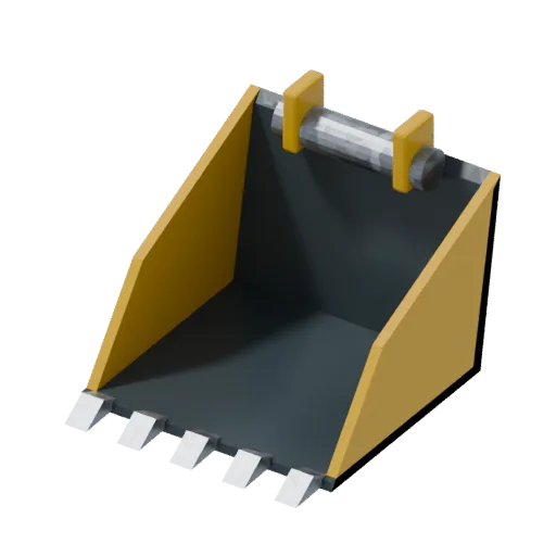 Excavator bucket, 3D model preview