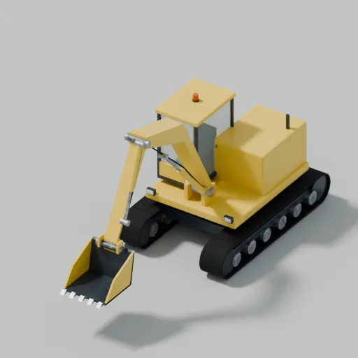 Tracked excavator (Construction plant and machinery), rendered preview
