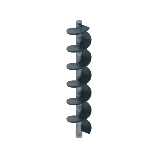 Piling auger, 3D model preview