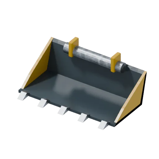 Skid bucket, 3D model preview