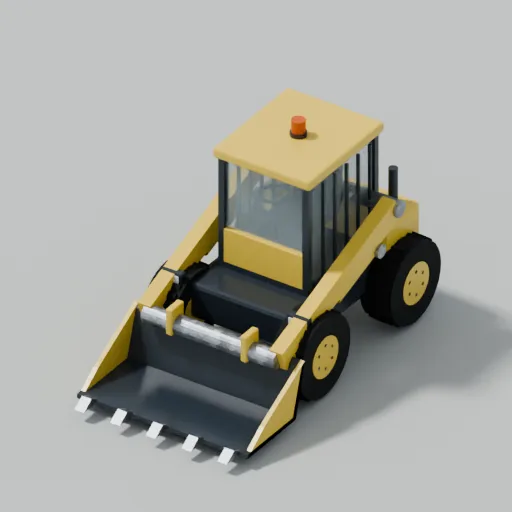 Skid-steer loader, 3D model preview