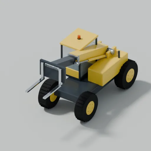Telehandler, 3D model preview