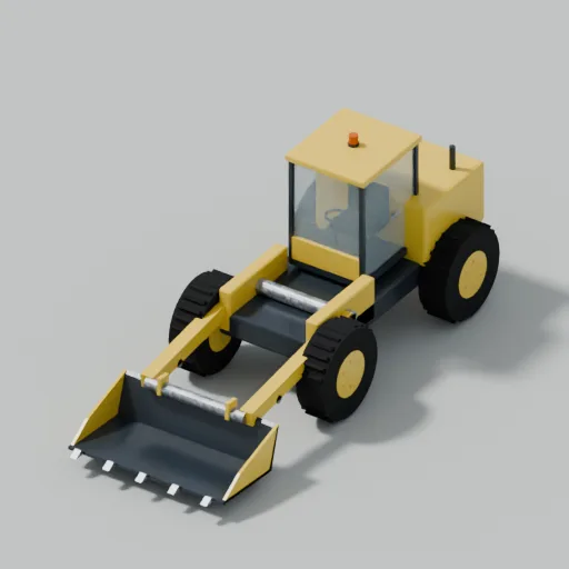 Wheel loader, 3D model preview