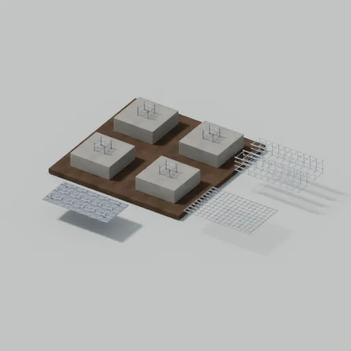 Foundation works, 3D model preview