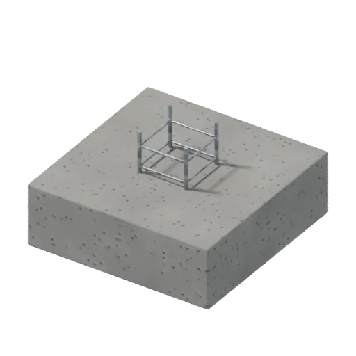 Pile cap, 3D model preview