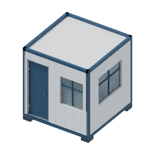 Security hut, 3D model preview