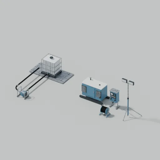 Temporary site services, 3D model preview