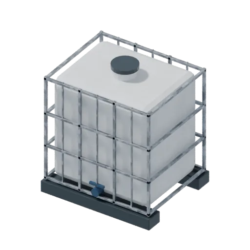 Water tank, 3D model preview