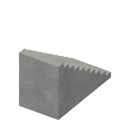 Stair half flight, 3D model preview