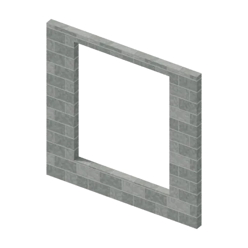 Wall backing window, 3D model preview