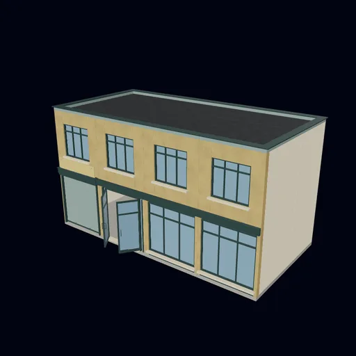 East London industrial and pub fronts: Brick bar front, rendered preview
