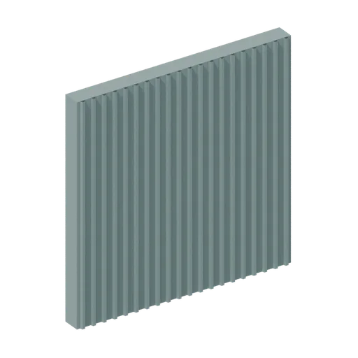 Corrugated upper blank, 3D model preview