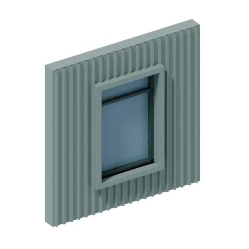 Corrugated upper narrow, 3D model preview
