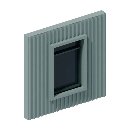 Corrugated upper narrow, 3D model preview