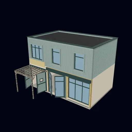Courtyard front, 3D model preview