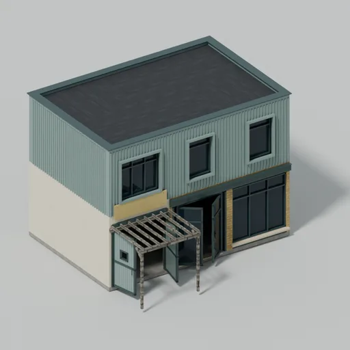 Courtyard front, 3D model preview