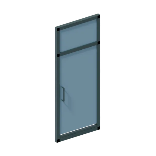 Industrial door right, 3D model preview