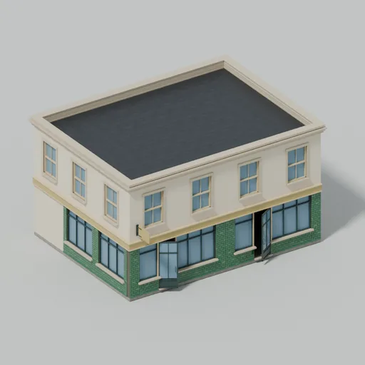 Napier pub front, 3D model preview