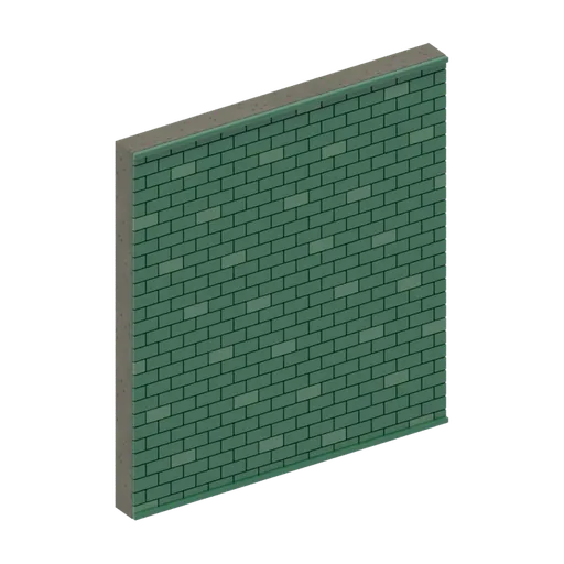 Pub tiled wall, 3D model preview