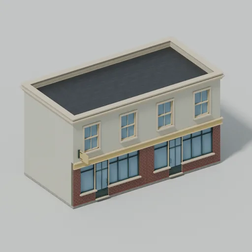 Pub front variant, 3D model preview