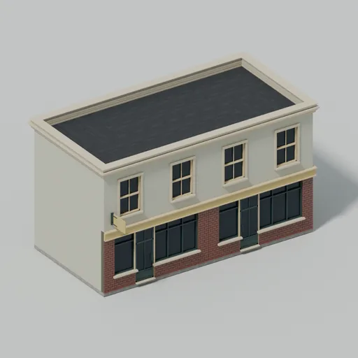 Pub front variant, 3D model preview