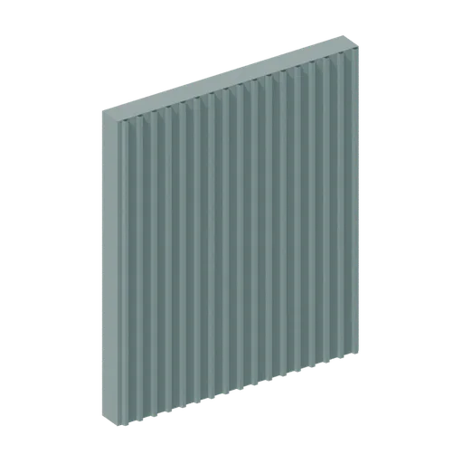 Return corrugated end, 3D model preview
