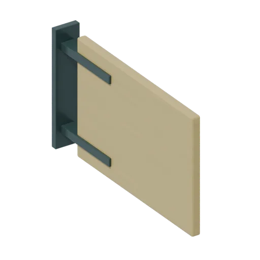 Sign blade, 3D model preview