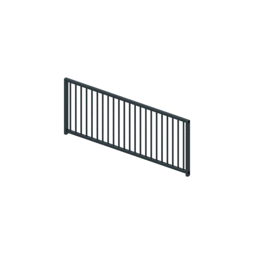 Balcony front rail, 3D model preview