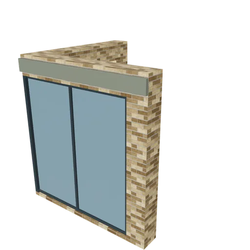 Corner retail left, 3D model preview