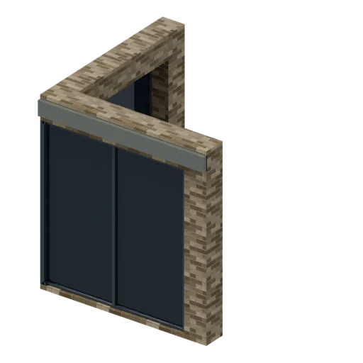 Corner retail (left hand), 3D model preview