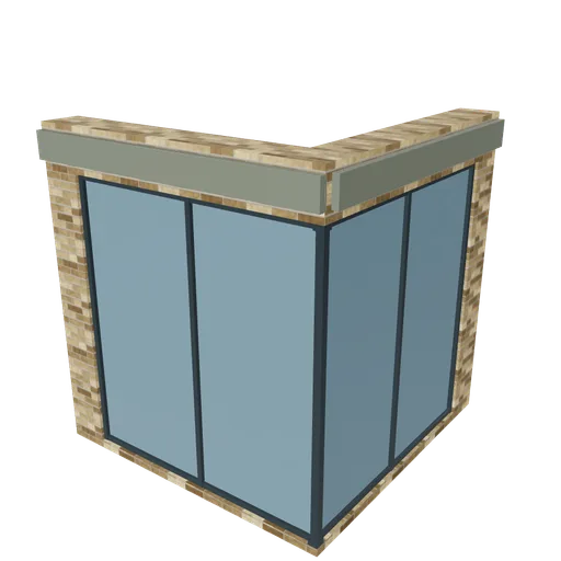Corner retail right, 3D model preview