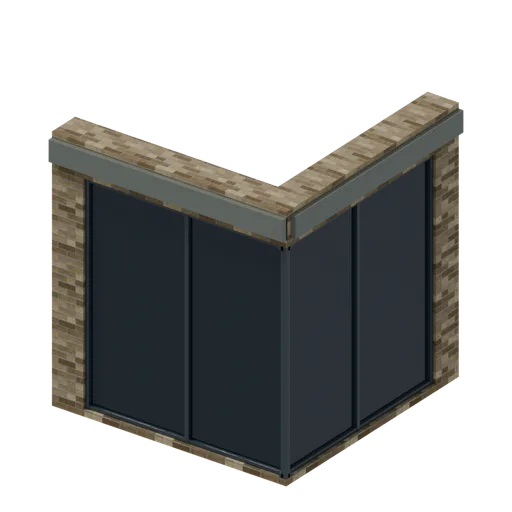 Corner retail (right hand), 3D model preview