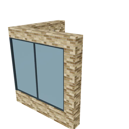Corner window left, 3D model preview
