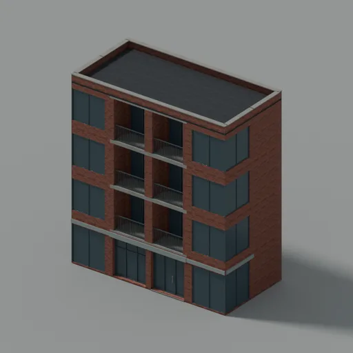 East London housing: Loggia housing block, rendered preview