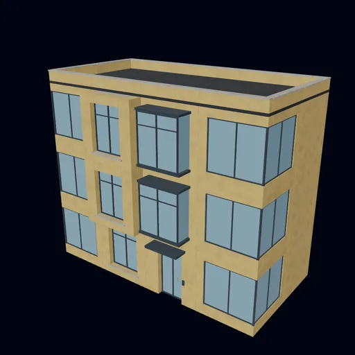 Projecting-bay housing block, 3D model preview