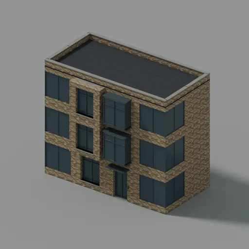 Projecting-bay housing block, 3D model preview