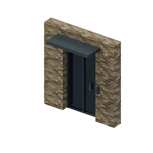Residential entry, 3D model preview