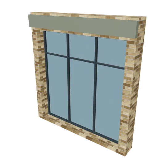 Retail glazing, 3D model preview