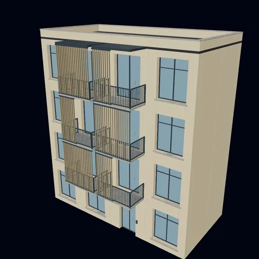Screened housing block, 3D model preview