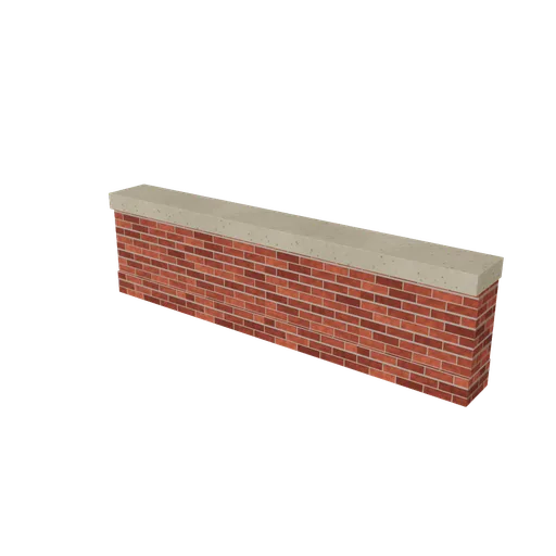 Civic boundary wall, 3D model preview
