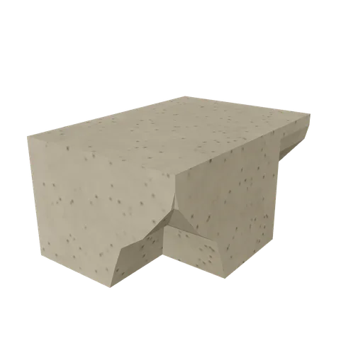 Civic cornice end, 3D model preview