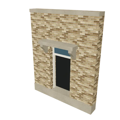 Civic entrance modest, 3D model preview