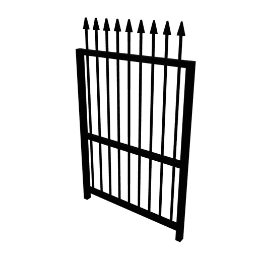 Civic gate pedestrian, 3D model preview
