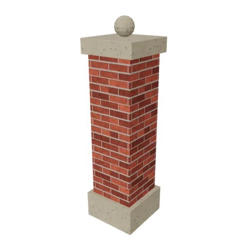 Civic gatepier, 3D model preview