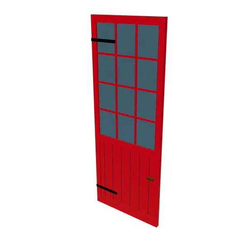 Fire door leaf (left hand), 3D model preview
