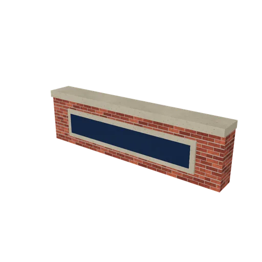 Fire parapet, 3D model preview